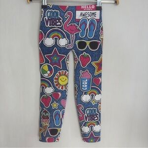 MALIBU SUGAR Girls Vibrant Cool Leggings NWOT